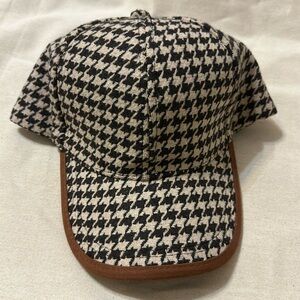 Anthropologie houndstooth cap